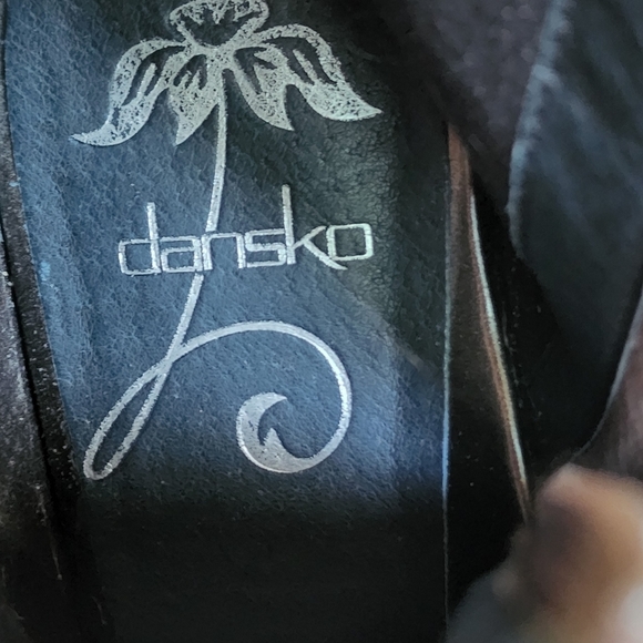 Dansko Gray Suede Ankle Boots with Button Detail - Picture 11 of 12